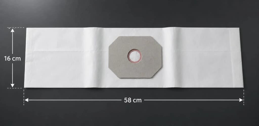 Filtro coletor para aspirador Sikhon com dimensões de 58 cm por 16 cm